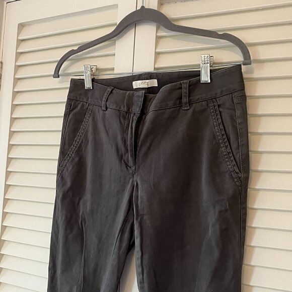 LOFT Marisa pants grey ankle zip 2 - Picture 3 of 8